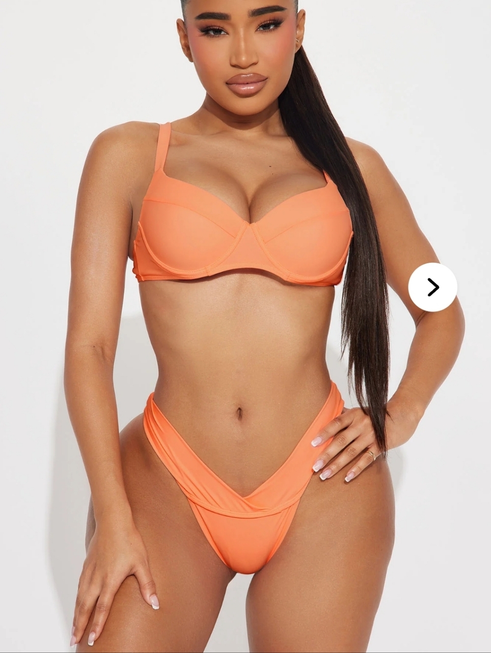 Neon Coral Two-Piece Bikini Set